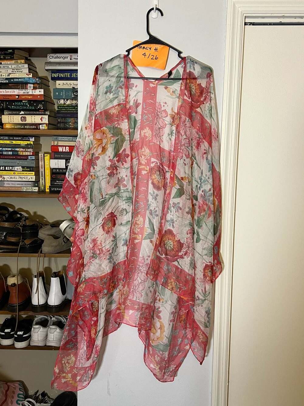 Lane Bryant Floral Maxi Chiffon Overpiece Kimono Cardigan